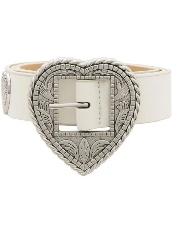 Revolve 8 Other Reasons Western Heart Belt (white) • msrp $44 one size - Picture 2 of 5